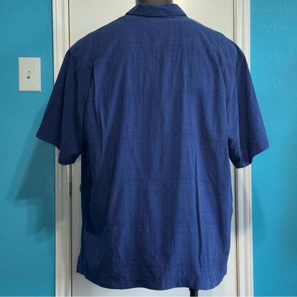 Tommy Bahama Indigo Short Sleeve button down Shirt 100% Silk XL - Picture 7 of 10